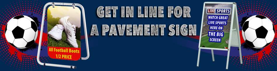 Football Pavement Sign Header Football Pavement Sign Header